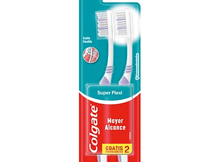 Colgate Cepillo Dental Super Flexi Suave 2 unidades