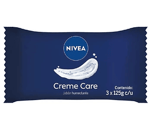 Nivea Jabón Barra Creme Care 3 unidades 125gr