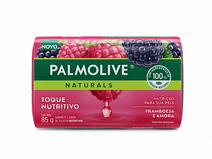 Palmolive Jabón Barra Natural Frambuesa Y Mora 85g