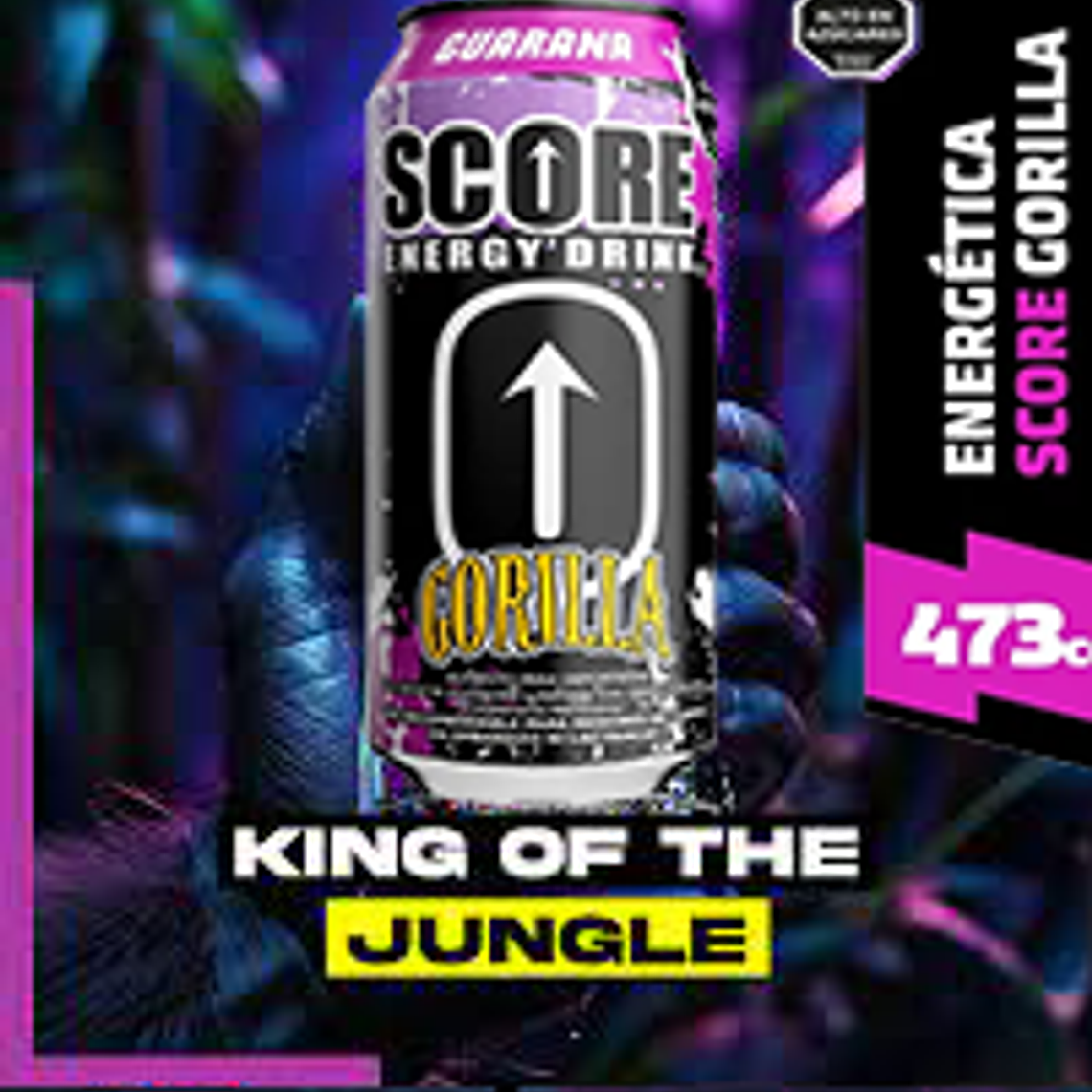 Bebida Energética Score Gorilla Lata 473ml 1