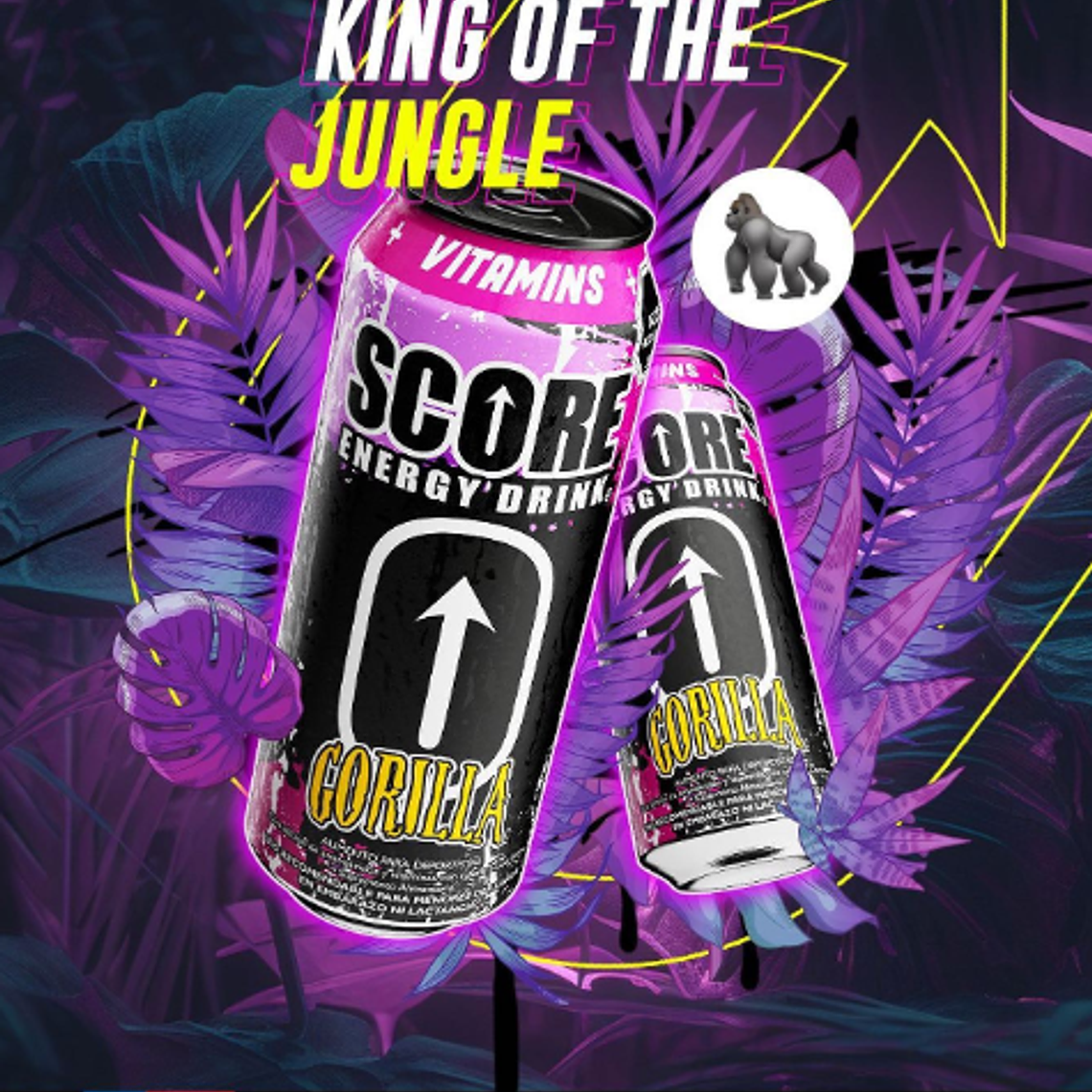 Bebida Energética Score Gorilla Pack 2 Latas 473ml 1
