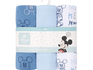 Bambino Manta Bebe Tutos Mickey 3 unidades