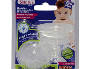 Simonds Chupete Repuesto Mamadera Boca Ancha X2 Un