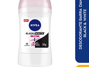 Antitranspirante  Nivea Black & White Clear Barra 50Gr