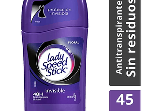 Desodorante Barra Lady Speed. Invisible Floral 45G