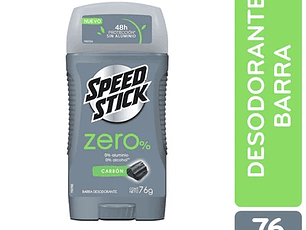 Desodorante En Barra Speed Stick Zero% Carbón 76G