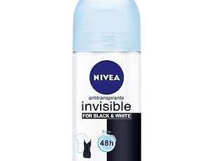 Antitranspirante Nivea Black & White Invisible Toque Seda Roll On 50Ml