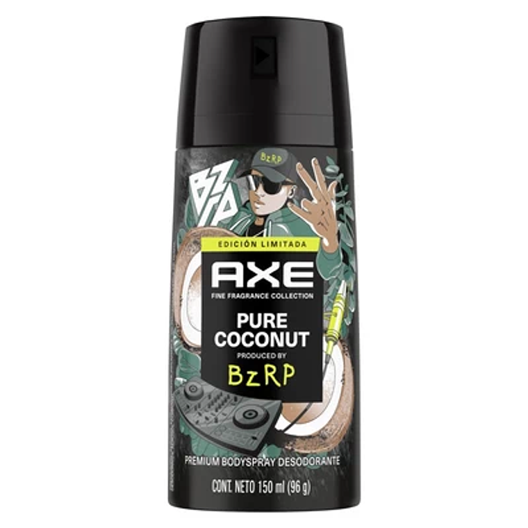 Axe Desodorante Aerosol Bzrp Pure Coconut 150ml 1