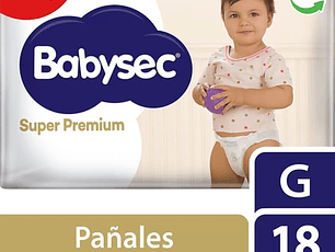 Babysec Pañal Bebe Super Premium G 18u