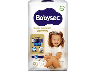 Babysec Pañal Bebe Super Premium Xg 54u