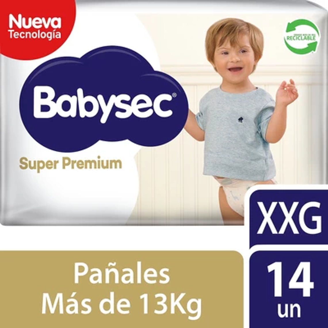 Babysec Pañal Bebe Super Premium Xxg 14u 1