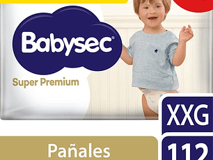 Pañales Babysec Super Premium XXG 112 unidades