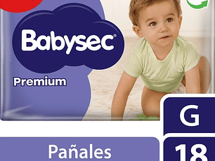 Pañales de Bebé Babysec Premium 18un G