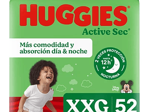 Huggies Active Sec Xxg X52