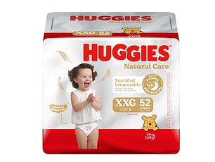 Huggies Pañal Bebe Natural Care XXG 52 unidades