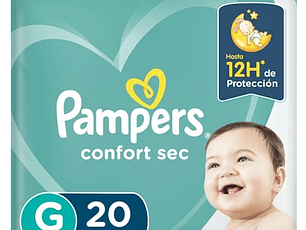 Pañales Pampers Confort Sec G 20 Un