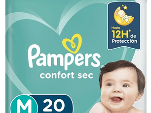 Pañales Pampers Confort Sec M 20 Un