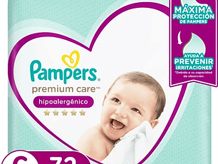 Pañales Pampers Premium Care Talla G 72 Un