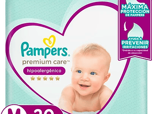 Pañales Pampers Premium Care Talla M 20 Un