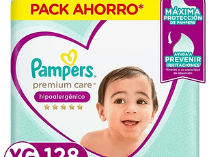 Pañales Pampers Premium Care Talla XG 128 Unidades