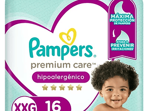 Pañales Pampers Premium Care Talla XXG 16 Un