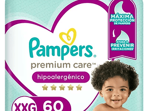 Pañales Pampers Premium Care Talla XXG 60 Un