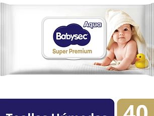 Babysec Toalla Húmeda Super Premium X 40 Unidades