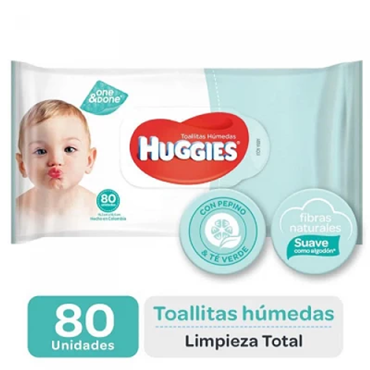 Huggies Toalla Humeda One - Done X80 1