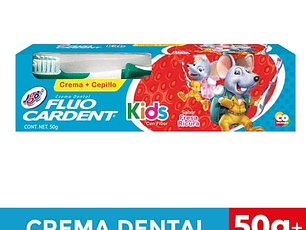 Pasta Dental FluoCardent Kids 50 Gr+Cepillo