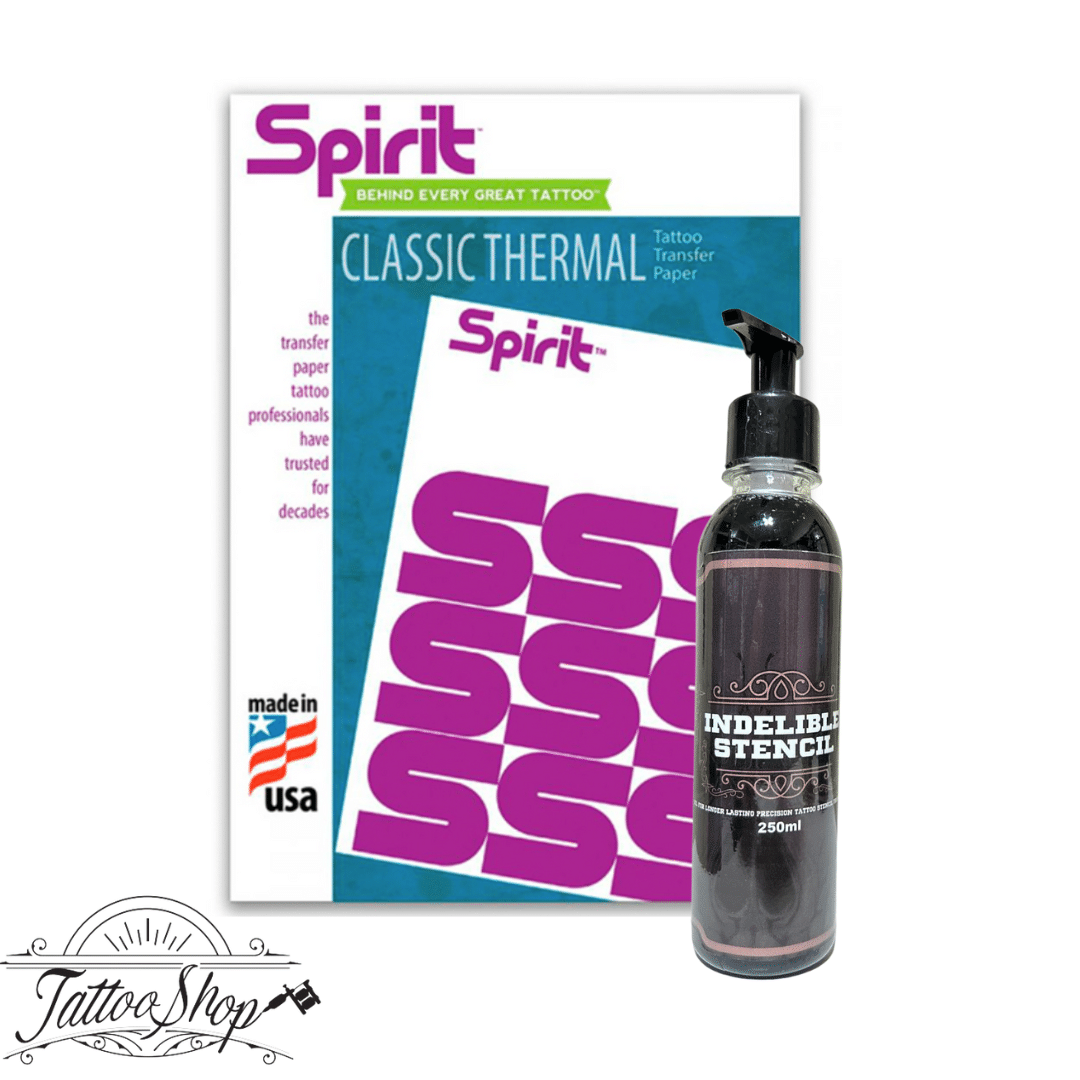 Pack Stencil Sin Aroma Black + Papel Hectográfico 10 U: Precisión y Resultados Profesionales para Tatuajes