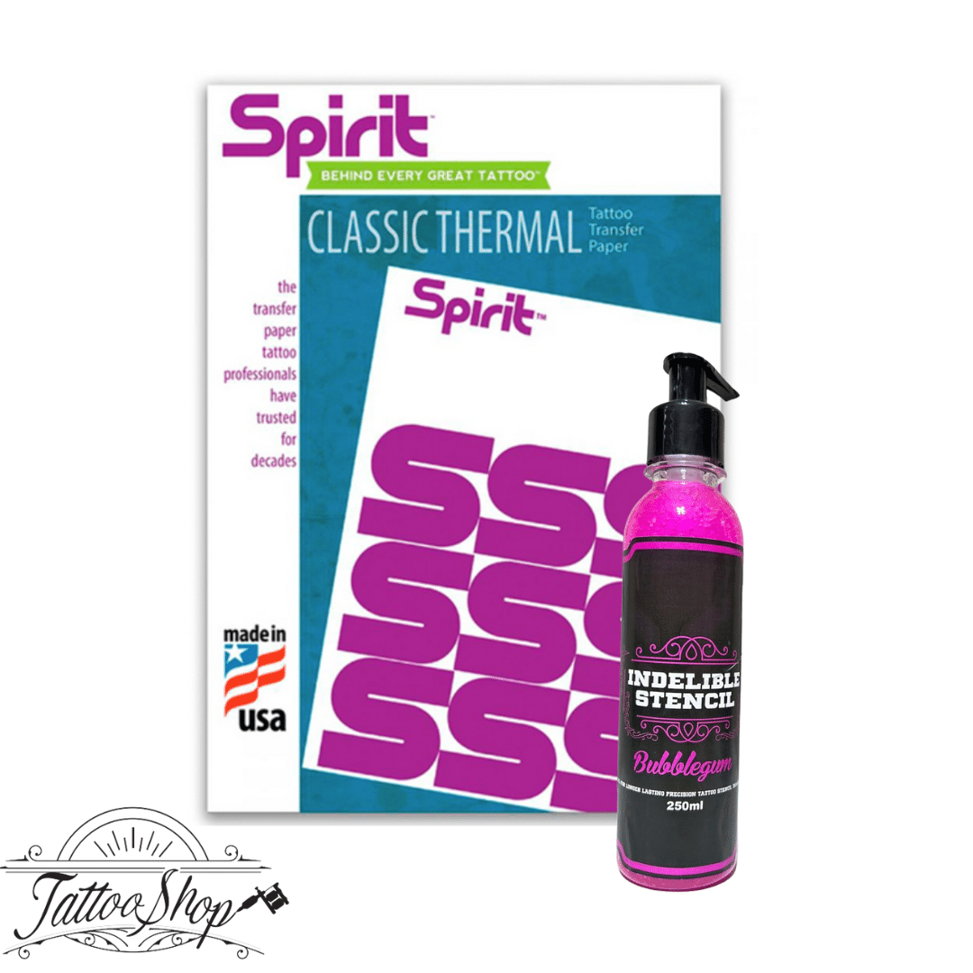 Pack Stencil Neon Aroma Bubble Gum + Papel Hectográfico 10 U: Despierta tus Sentidos y Crea Tatuajes Vibrantes