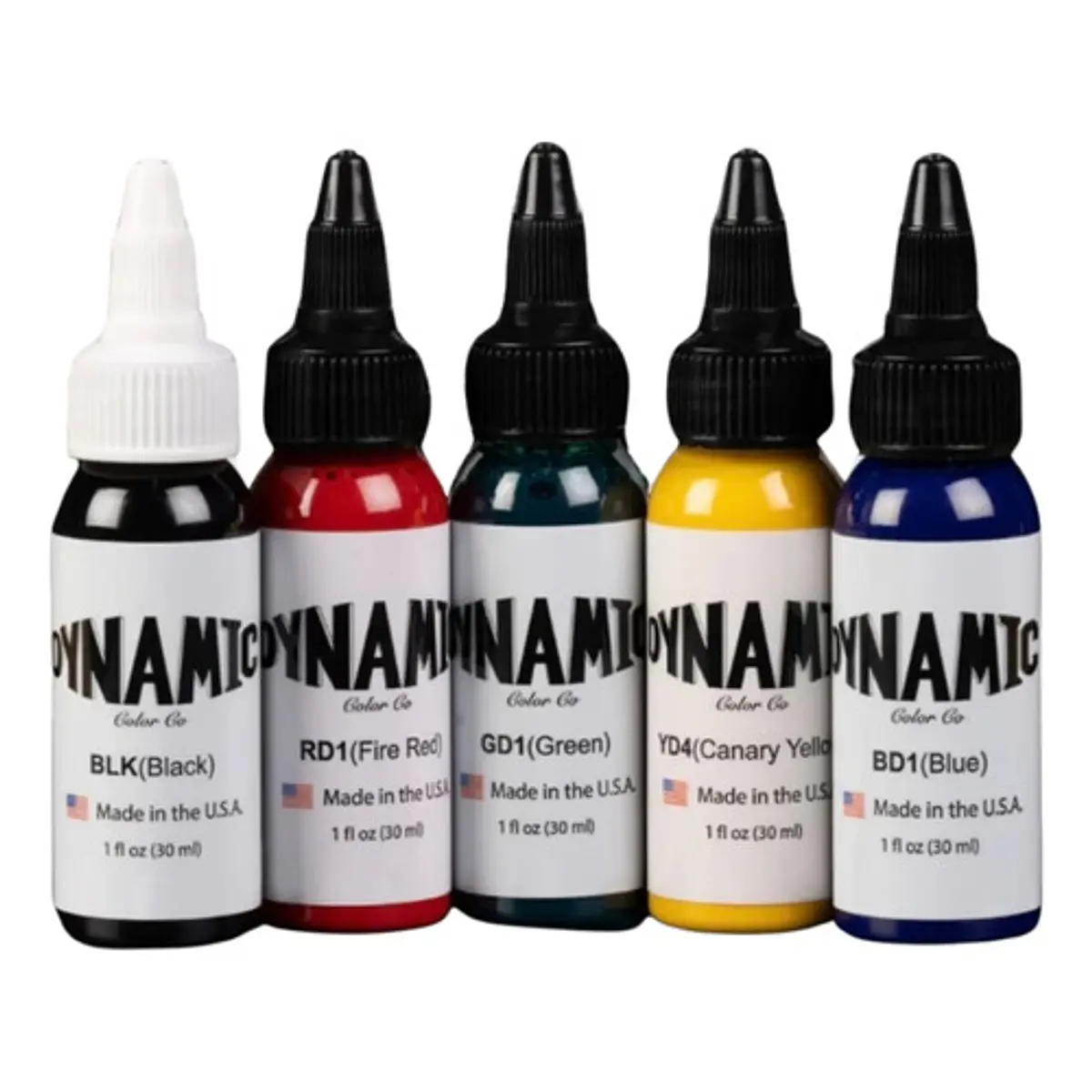 Tintas Dynamic Kit De 5 Colores De 1 Oz Para Tatuar