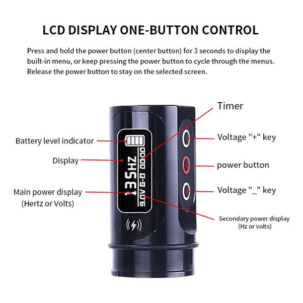 Máquina De Tatuaje Fk Flux Max Clone Pink 3