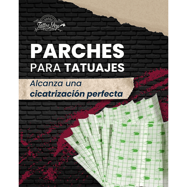 Parche Para Tatuajes 7cmx7cm Pack De 5Unidades 2