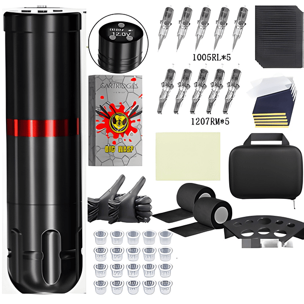 Kit de Máquina de Tatuaje Inalámbrica V75