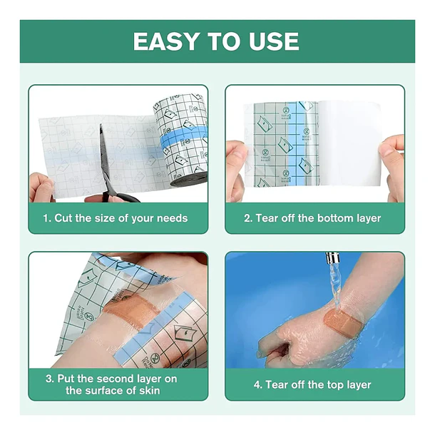 Rollo de Parche Protector para Tatuajes  10 cm x 1 m 2