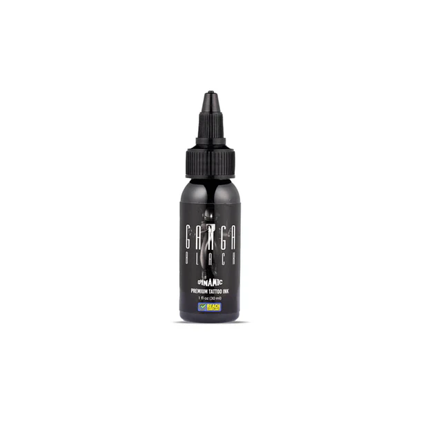 Dynamic Ganga Black Tattoo Ink – Tinta Profesional para Realismo y Black & Grey