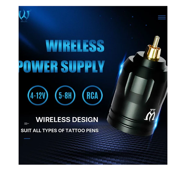Bateria Fuente de Poder Inalámbrica Tatuaje AVA Recargable 4V-12V 2