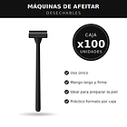 Máquinas de Afeitar Desechables Negras Caja 100 Unidades 2