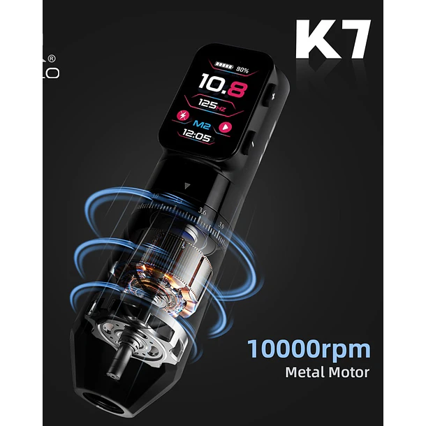 Máquina de Tatuar Inalámbrica AVA Dukeglo K7  + Stroke Regulable + 2 Baterías 2