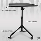 Mesa Auxiliar para Tatuaje AVA con Ruedas – Bandeja 50x35 cm 1