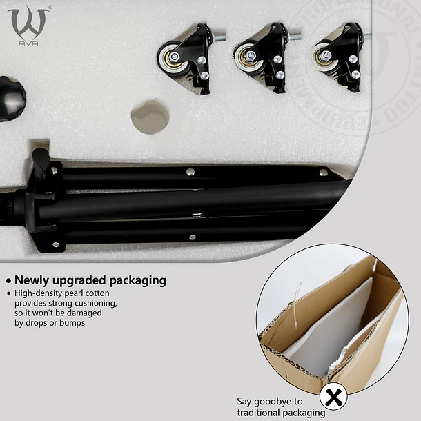 Mesa Auxiliar para Tatuaje AVA con Ruedas – Bandeja 50x35 cm 9