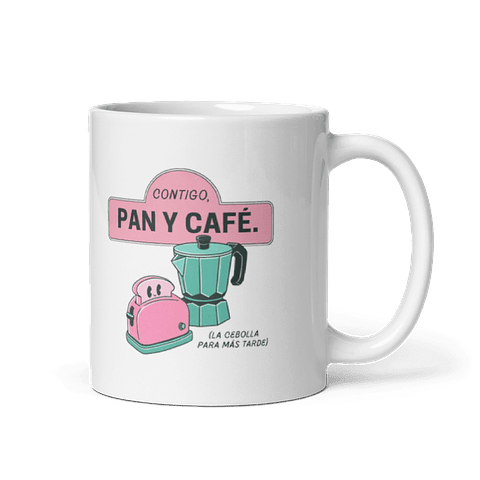 Taza Desayuno - Contigo, pan y café
