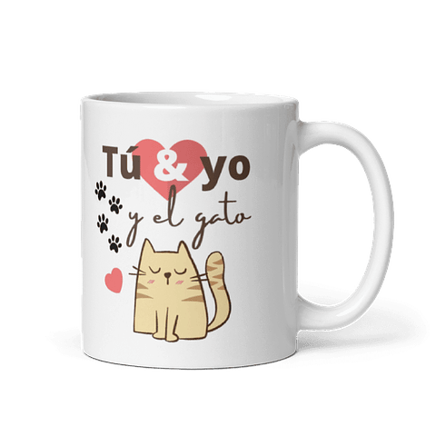 Taza Desayuno - Tú y yo & el gato 