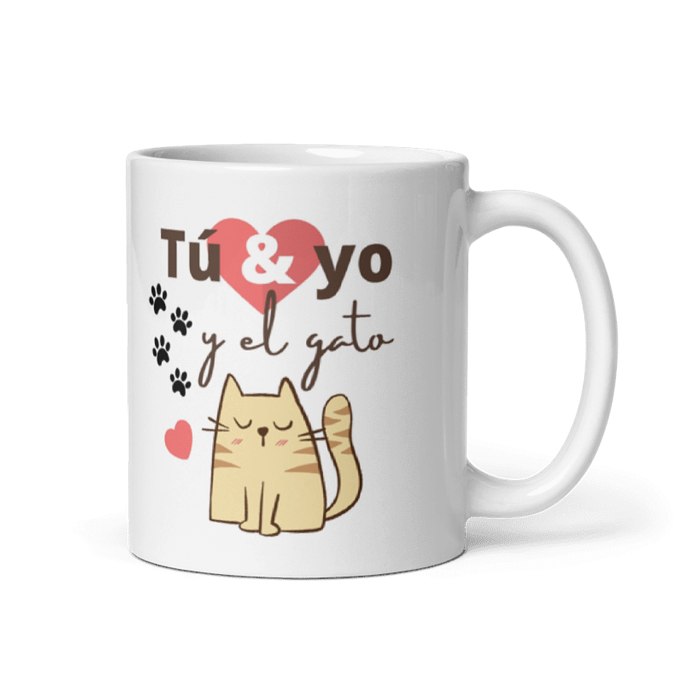 Taza Desayuno - Tú y yo & el gato  1
