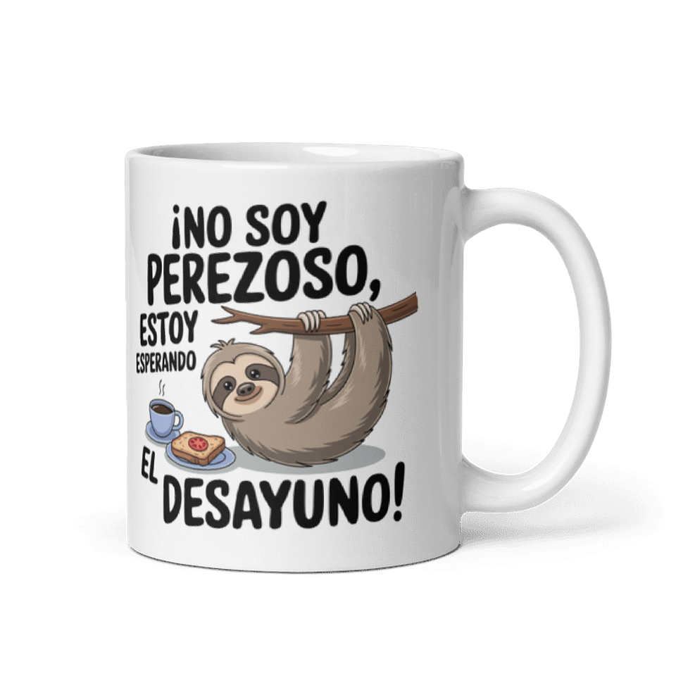 Taza Desayuno - ¡No soy perezoso, estoy esperando el desayuno! 1
