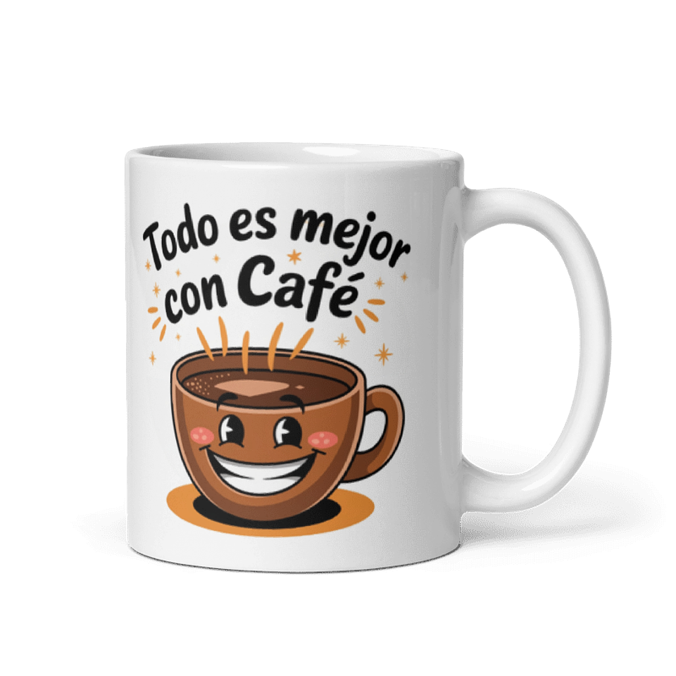 Taza de café- Todo es mejor con café  1