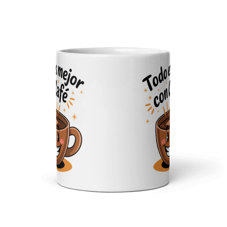 Taza de café- Todo es mejor con café  3