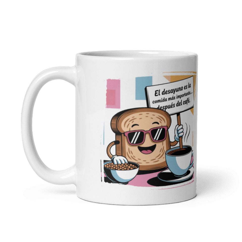 Taza Graciosa y Divertida - El desayuno es la comida más importante...después del café 2