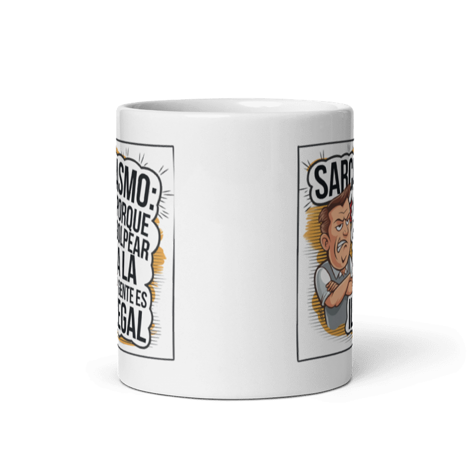Taza Graciosa y Divertida - Sarcasmo: porque golpear a la gente es ilegal 3